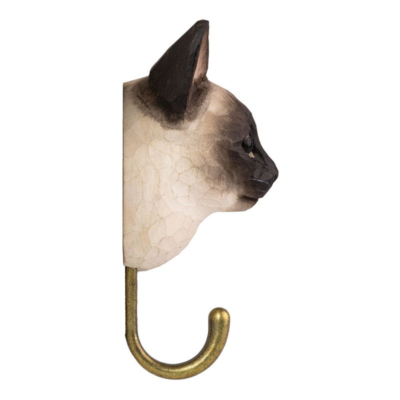 Håndspikket knagg Siameser katt
