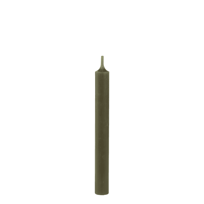 Hovedbilde Kronelys H18/Ø2 cm oliven
