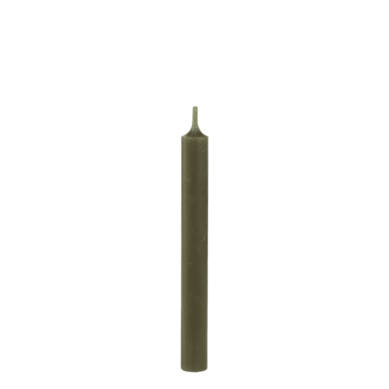 Kronelys H18/Ø2 cm oliven