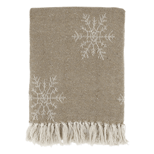 Hovedbilde Aix Pledd med  iskrystaller. Latte