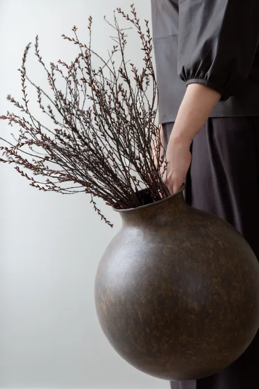 Lama Ovar vase Brun 
